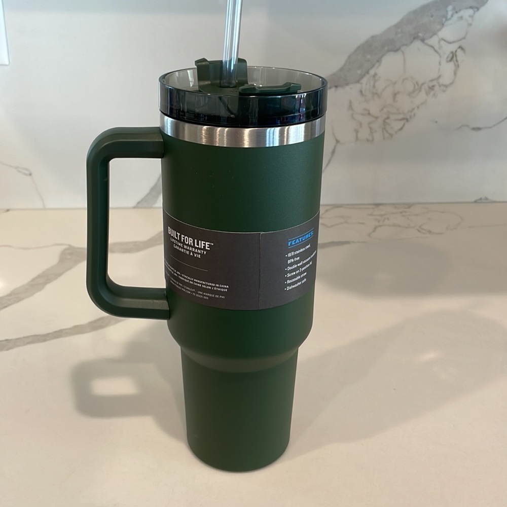 Stanley - SPIRULINA 40 oz Adventure Quencher Travel Tumbler (Forest Green) - NWT - Picture 4 of 8